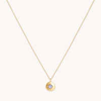 December Tanzanite Birthstone Necklace in Solid Gold