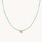 Amazonite Shell Pendant Necklace in Gold