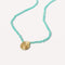 Amazonite Shell Pendant Necklace in Gold