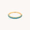 Turquoise Band Ring in Gold