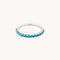 Turquoise Band Ring in Silver