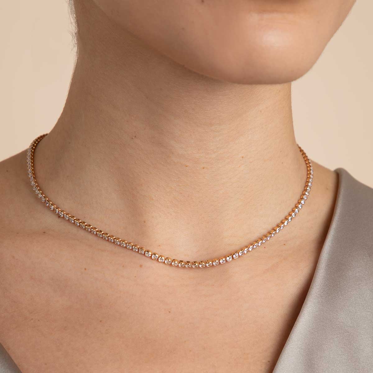 Tennis clearance necklace gold