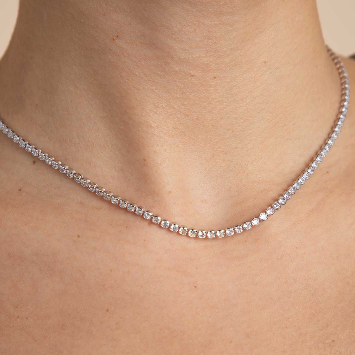 Diamante sale tennis necklace