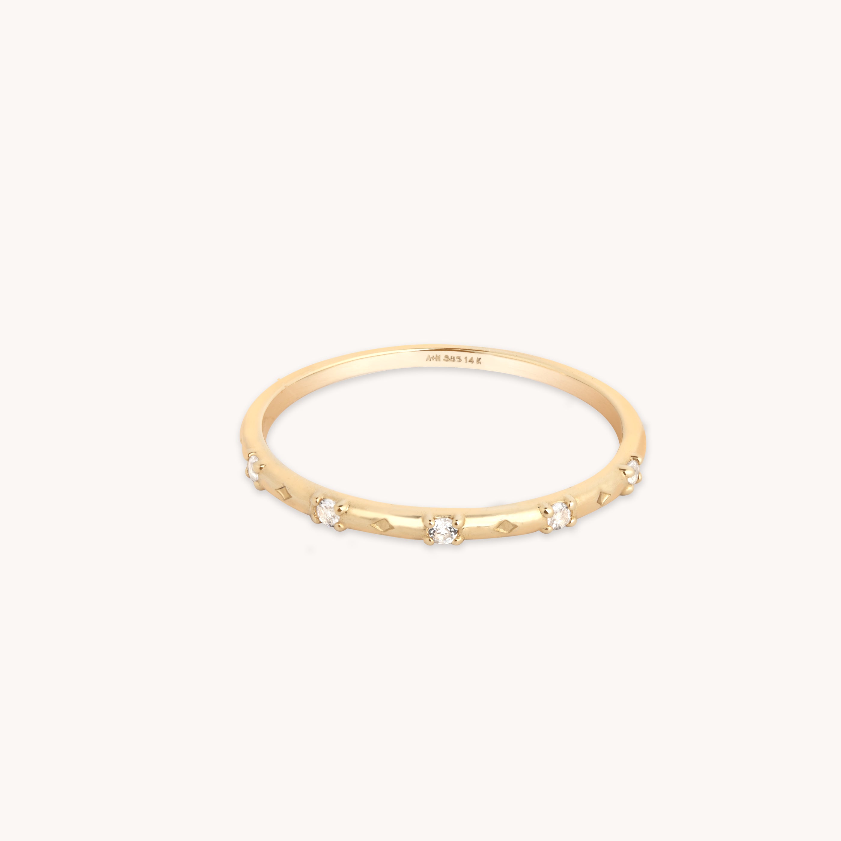 Cosmic Star Topaz Solid Gold Ring | Astrid & Miyu Rings