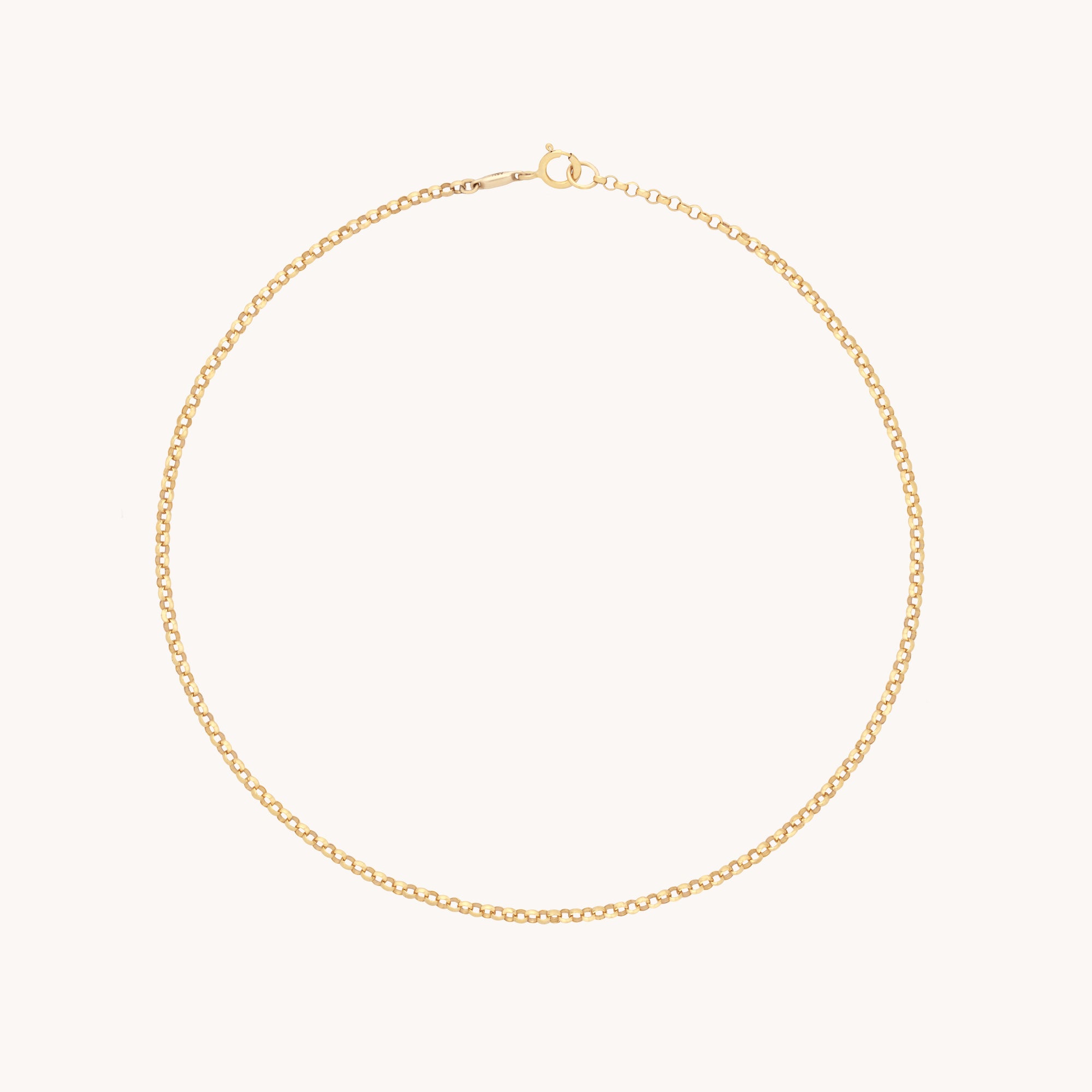 Chelsea Chain Anklet in Solid Gold