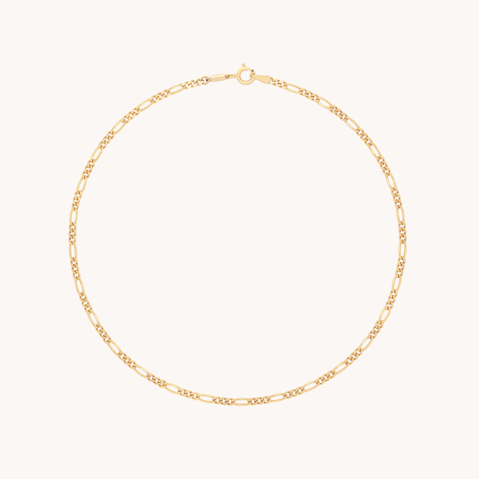 Soho Chain Anklet in Solid Gold