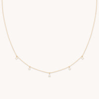 Diamond Charm Necklace in Solid Gold