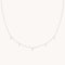 Diamond Charm Necklace in Solid White Gold