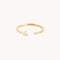 Diamond Pear Open Ring in Solid Gold