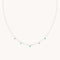 Emerald Charm Necklace in Solid White Gold