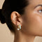 Aqua Chalcedony Ear Cuff in Gold