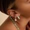 Aqua Chalcedony Ear Cuff in Gold