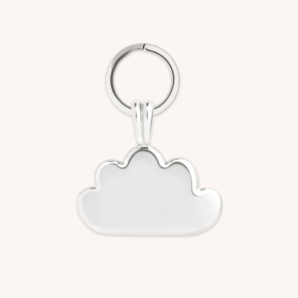 Cloud Pet Tag in Silver