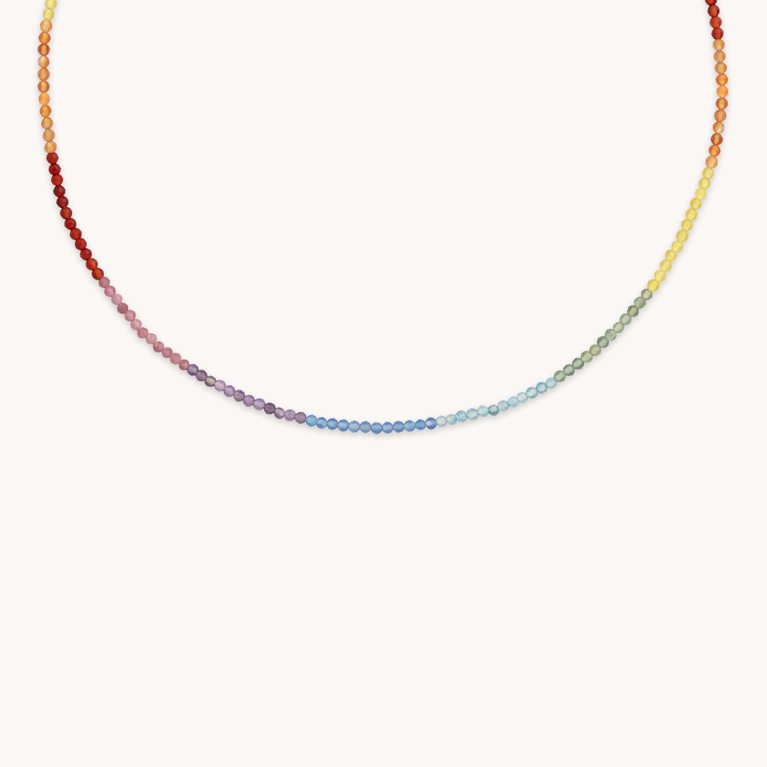 Junior Rainbow Gemstone Necklace in 9k Gold