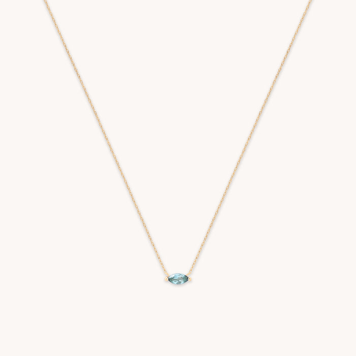 Alexandrite Marquise Necklace in Solid Gold