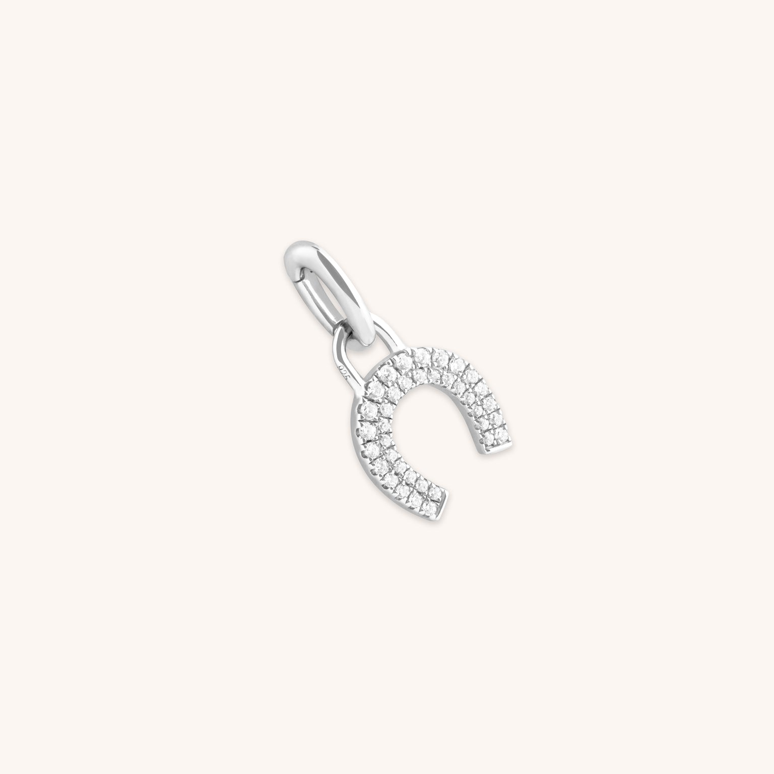 Horseshoe Talisman Charm in Silver