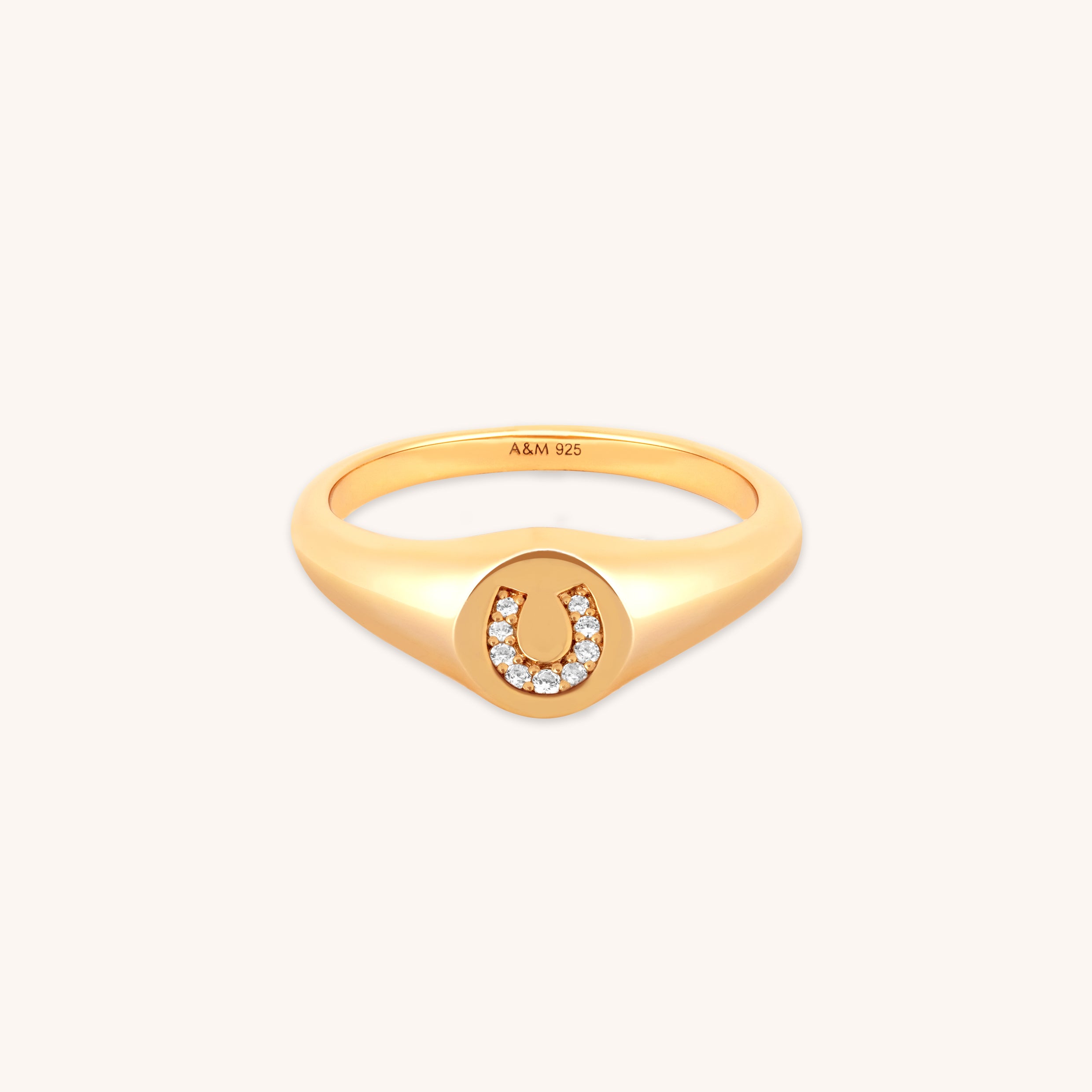 Horseshoe Signet Ring in Gold