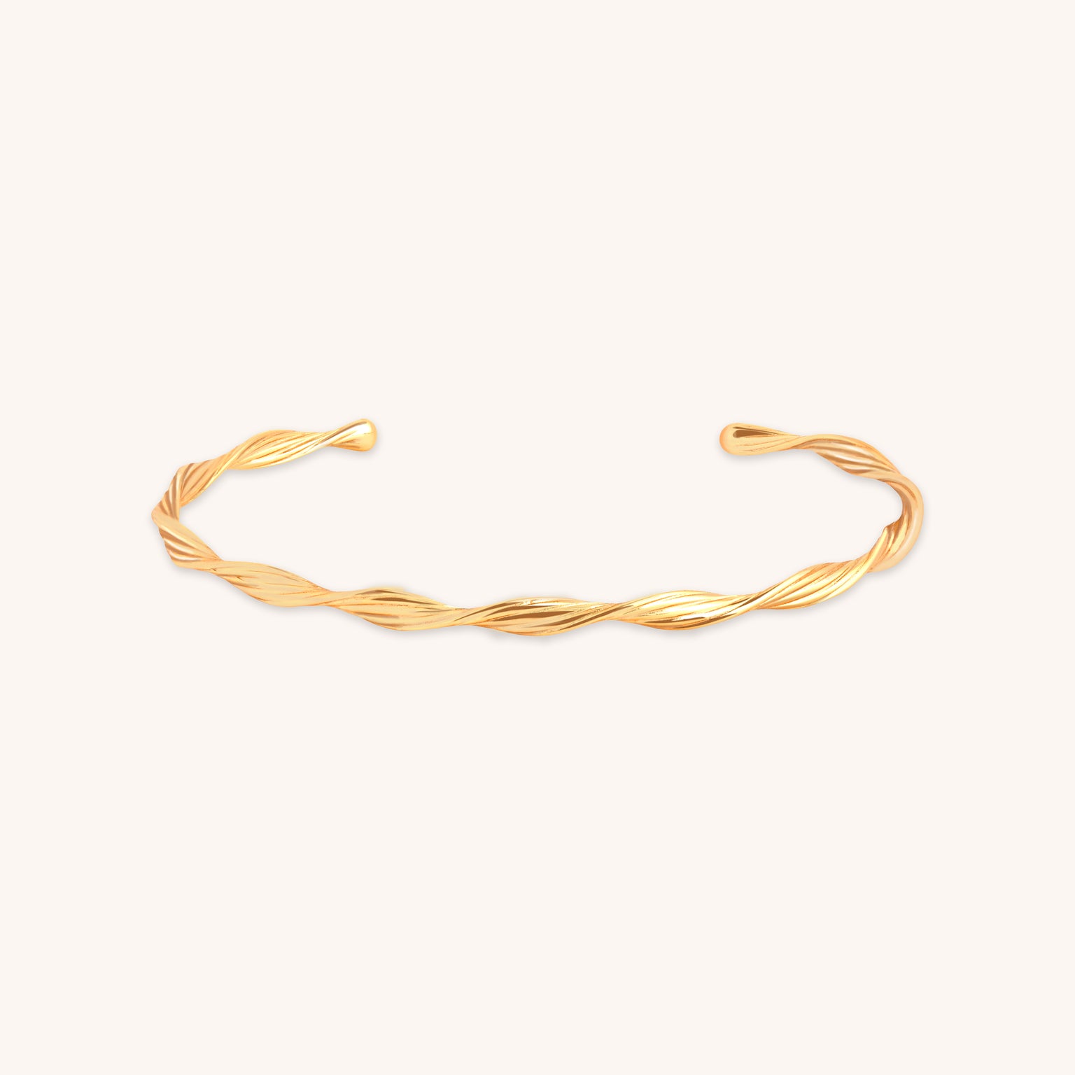 Twist Cuff Bracelet in Gold