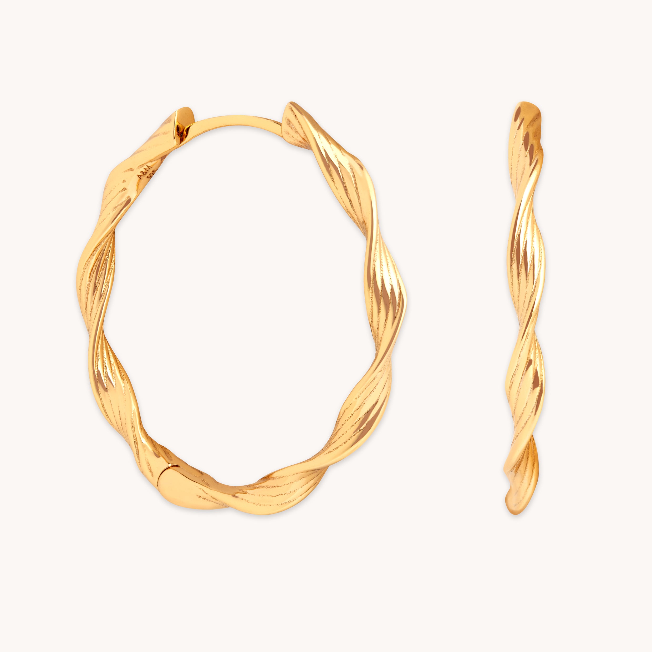 Twist Large Hoops in Gold