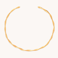 Twist Cuff Necklace in Gold