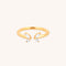 Butterfly Crystal Open Ring in Gold