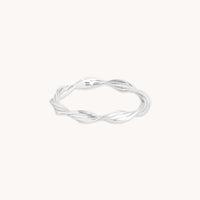 Twist Band Ring in Silver