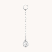 White Topaz Ear Curation Chain™ in Solid White Gold