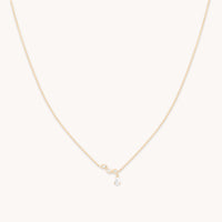 Diamond Marquise Drop Pendant Necklace in Solid Gold