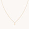 White Topaz Star Pendant Necklace in Solid Gold