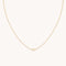 Bow Charm Necklace in Solid Gold