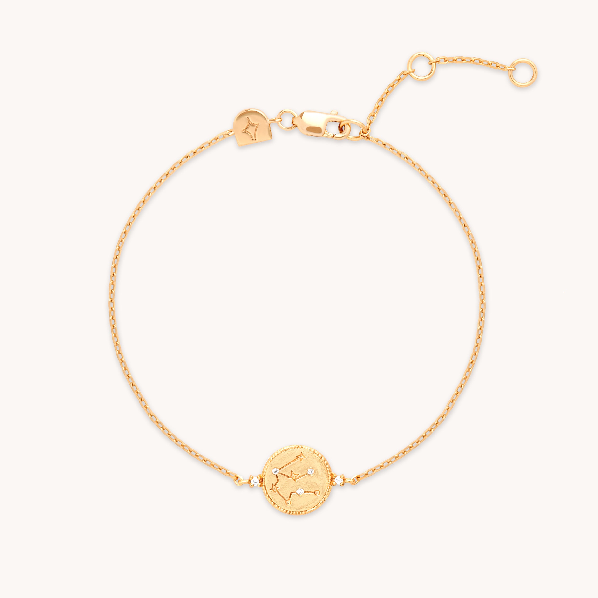 Aquarius Zodiac Bracelet in Gold