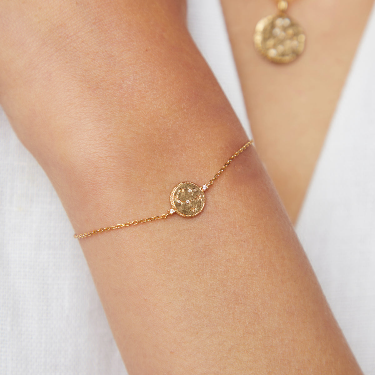 Aries Zodiac Bracelet in Gold