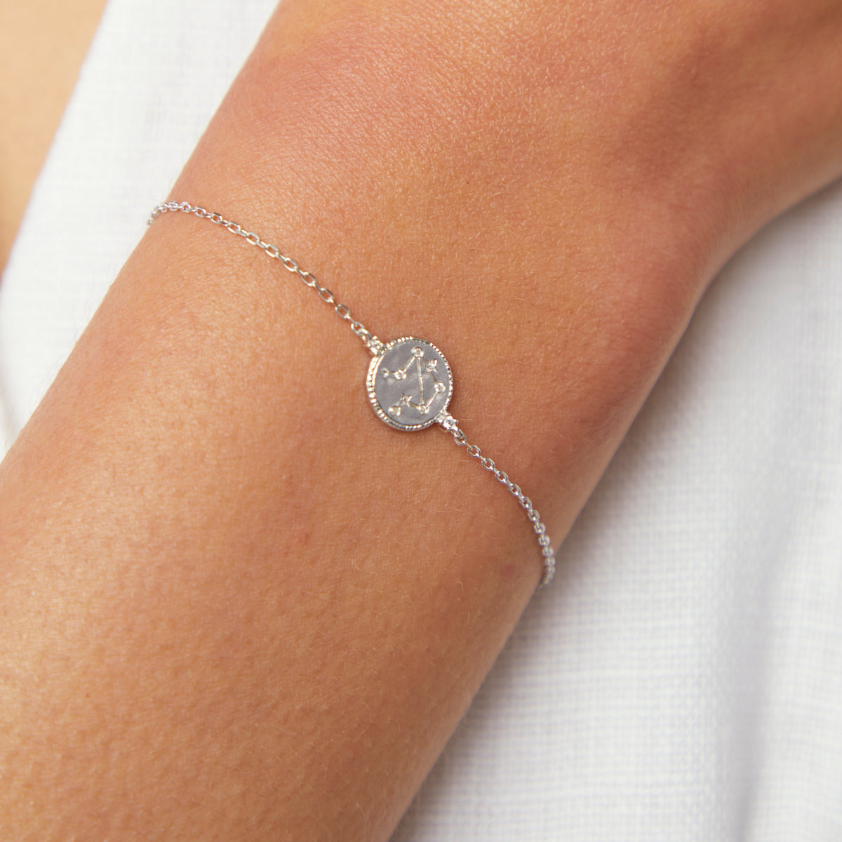 Libra Zodiac Bracelet in Silver