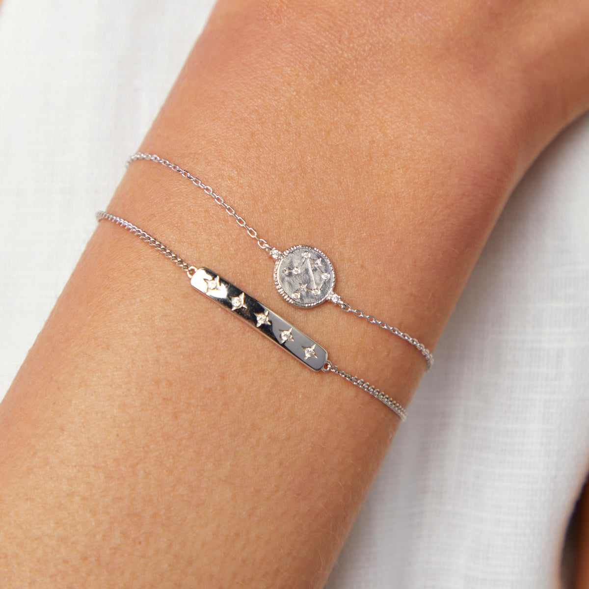 Libra Zodiac Bracelet in Silver