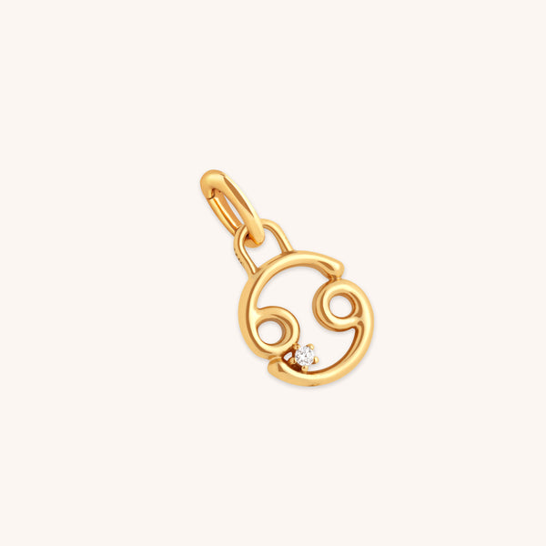 Cancer Zodiac Talisman Charm in Gold