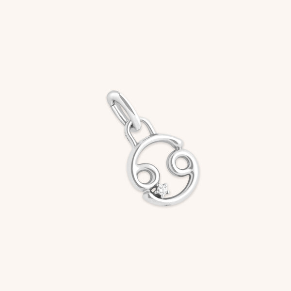 Cancer Zodiac Talisman Charm in Silver