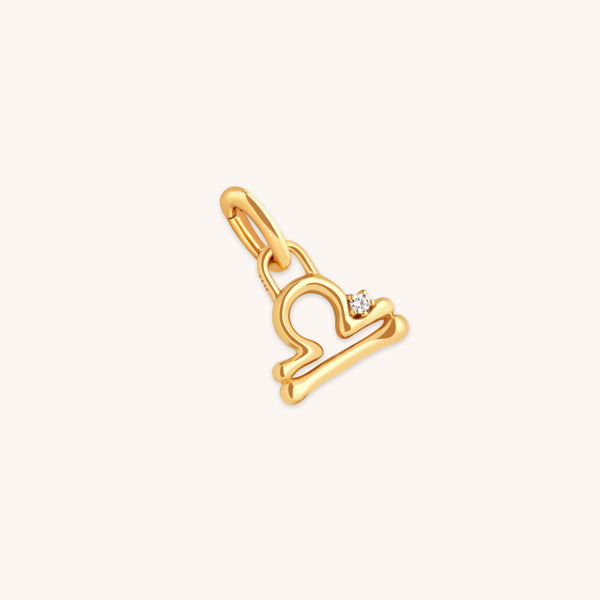 Libra Zodiac Talisman Charm in Gold