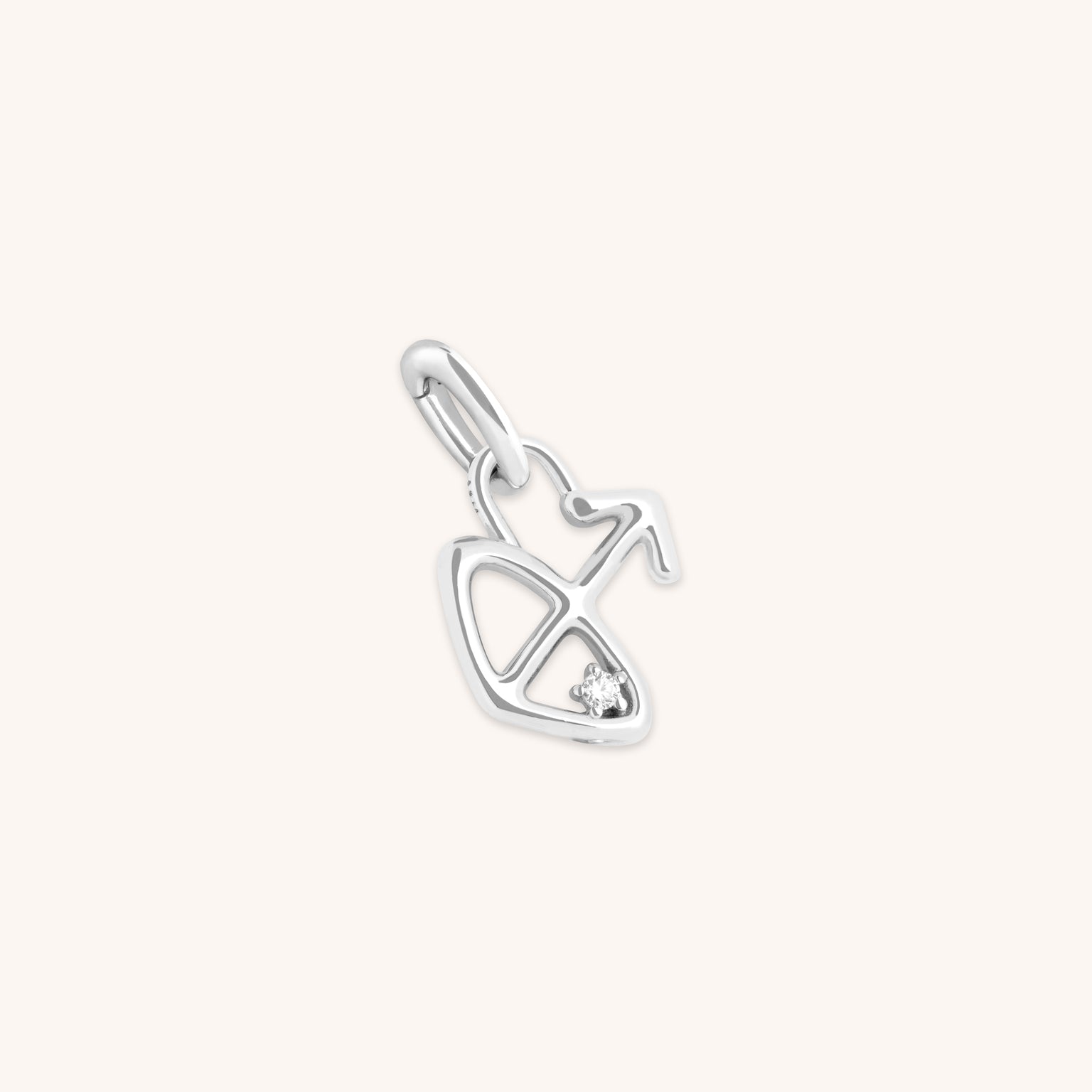 Sagittarius Zodiac Talisman Charm in Silver