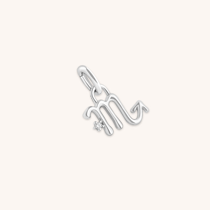 Scorpio Zodiac Talisman Charm in Silver