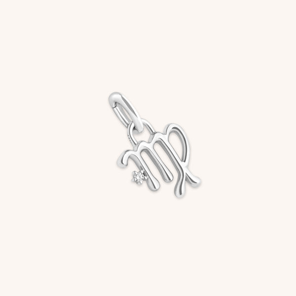 Virgo Zodiac Talisman Charm in Silver