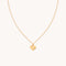 Heart & Snake Pendant Necklace in Gold