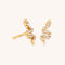 Snake Crystal Studs in Gold