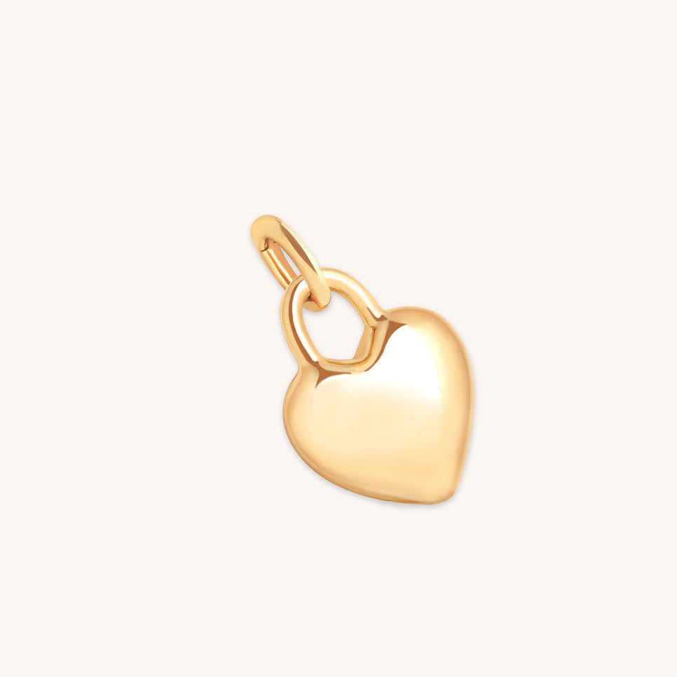 18k Gold Plated Jewellery - Love Heart Talisman Charm in Gold - Talisman Charm - Astrid &amp; Miyu