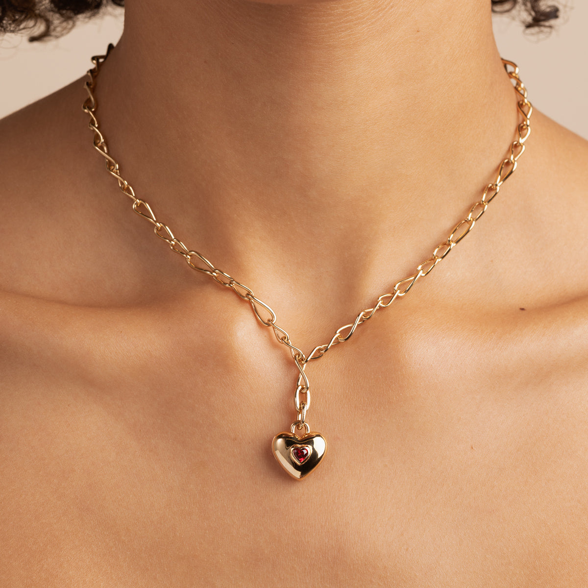 Duo Heart Talisman Charm in Gold