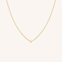 Love Heart Charm Necklace in Gold