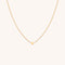 Love Heart Charm Necklace in Gold