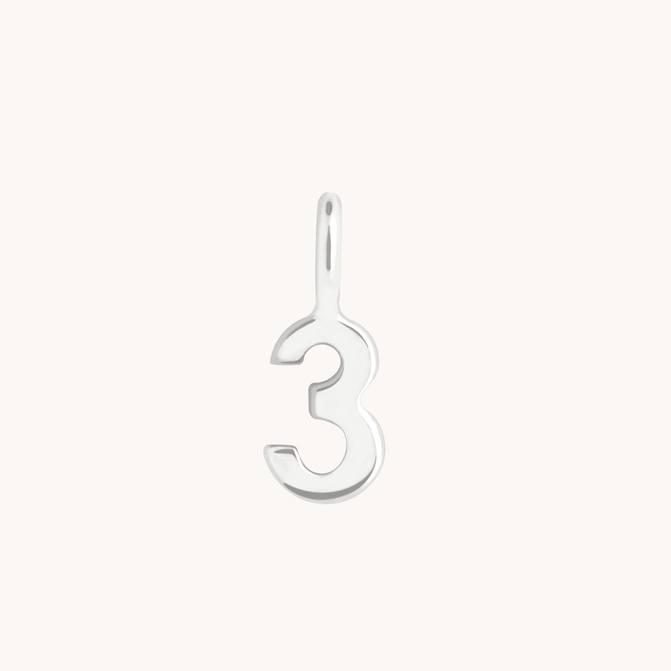 3 Charm 9k White Gold