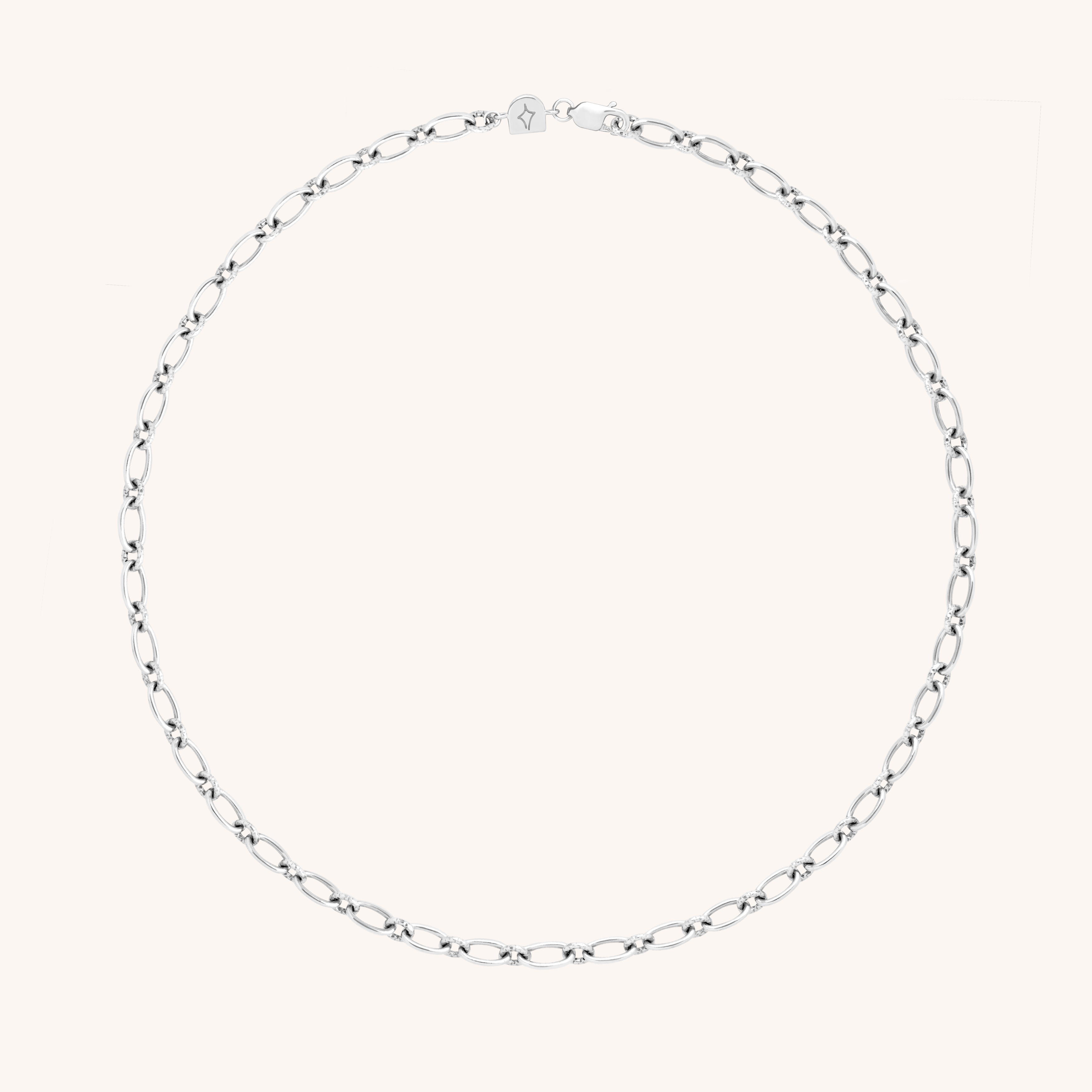 Bold Link Chain Necklace in Silver