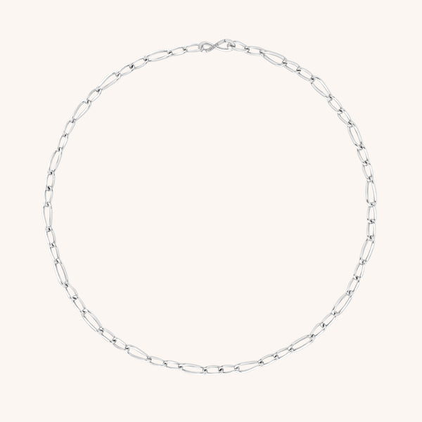 Infinite Slim Chain Necklace in Silver