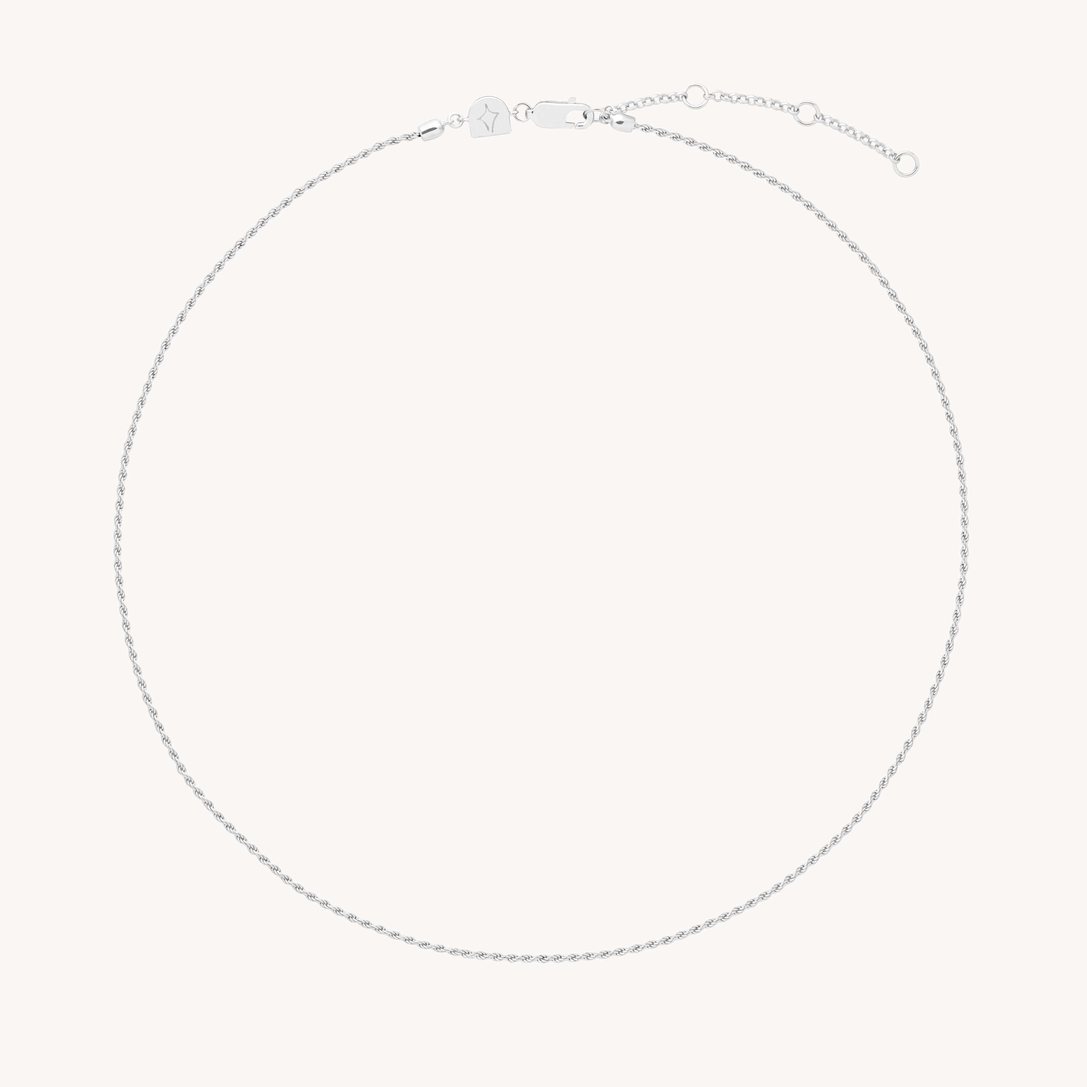 Essential Rope Chain Necklace in Silver